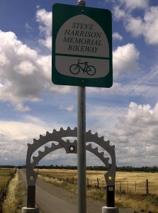 Bike path sign